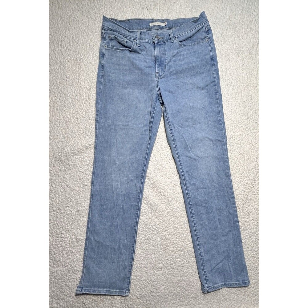 Levi's Classic Straight Jeans Women's Size 28 Light Wash Blue Denim Stretch
